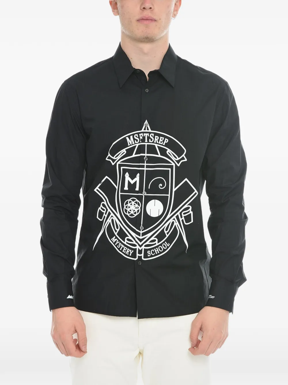 MSFTSrep logo-print cotton shirt | Black | Image 1