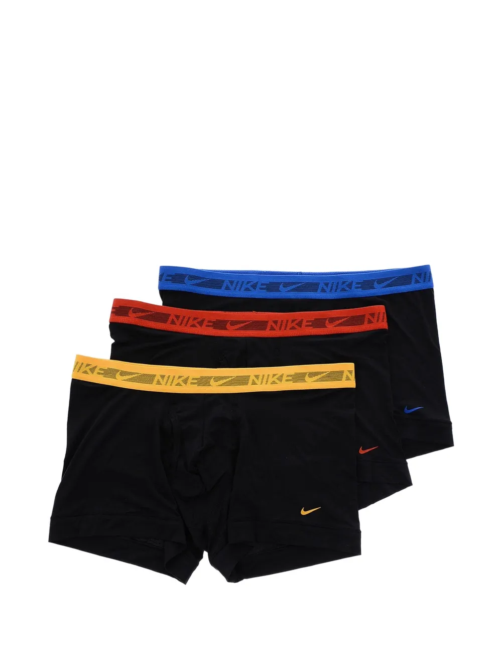 Nike Dri-fit Logo-waistband Boxers Set (set Of Three) In Black