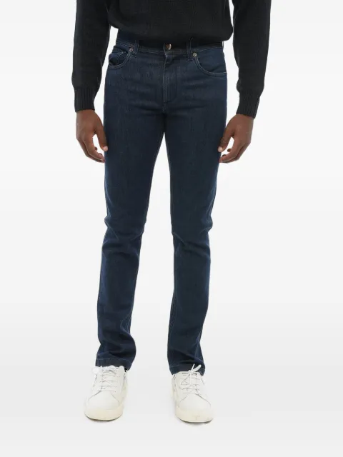 Corneliani logo-patch jeans