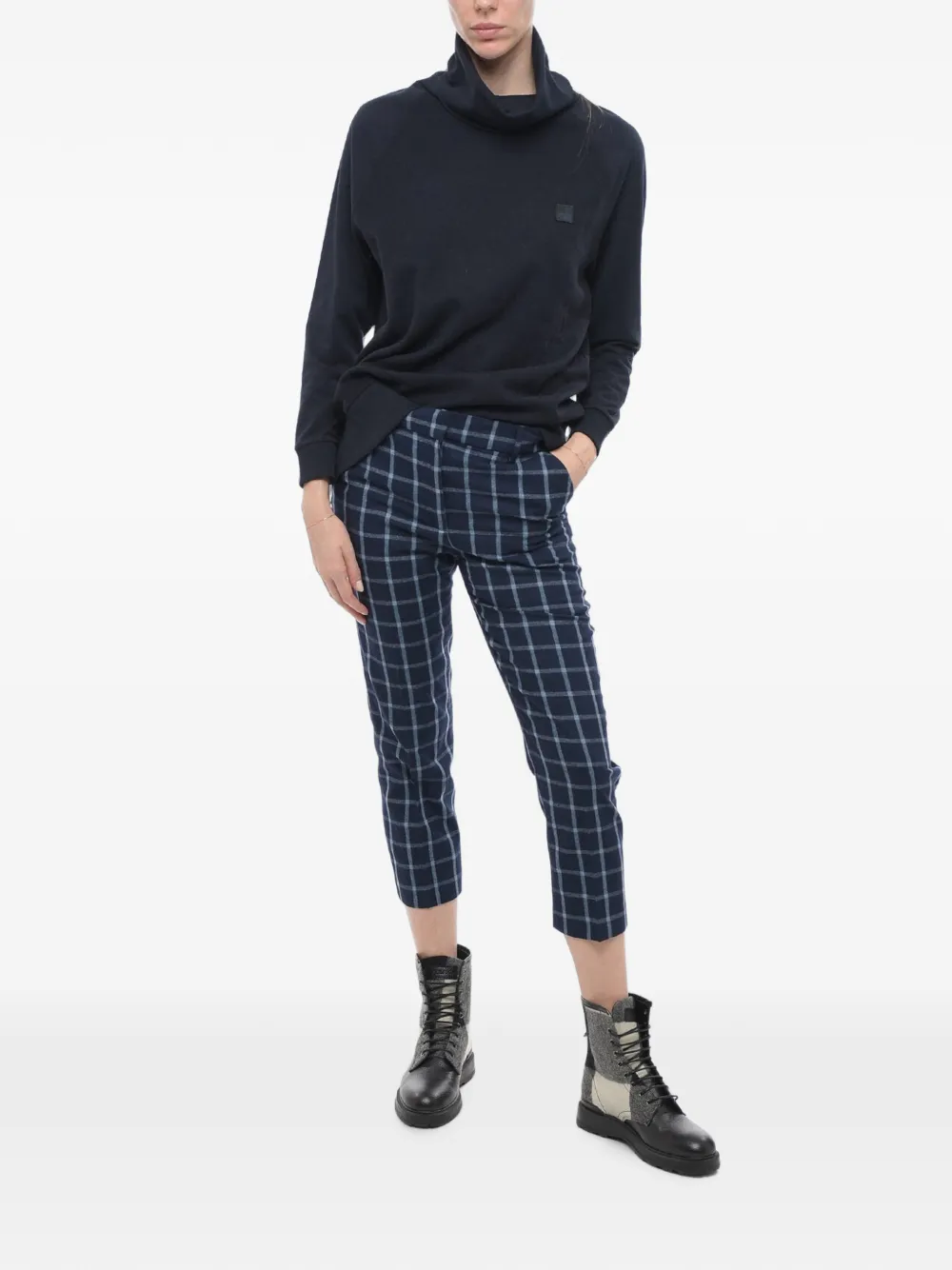 Woolrich checked trousers Blauw