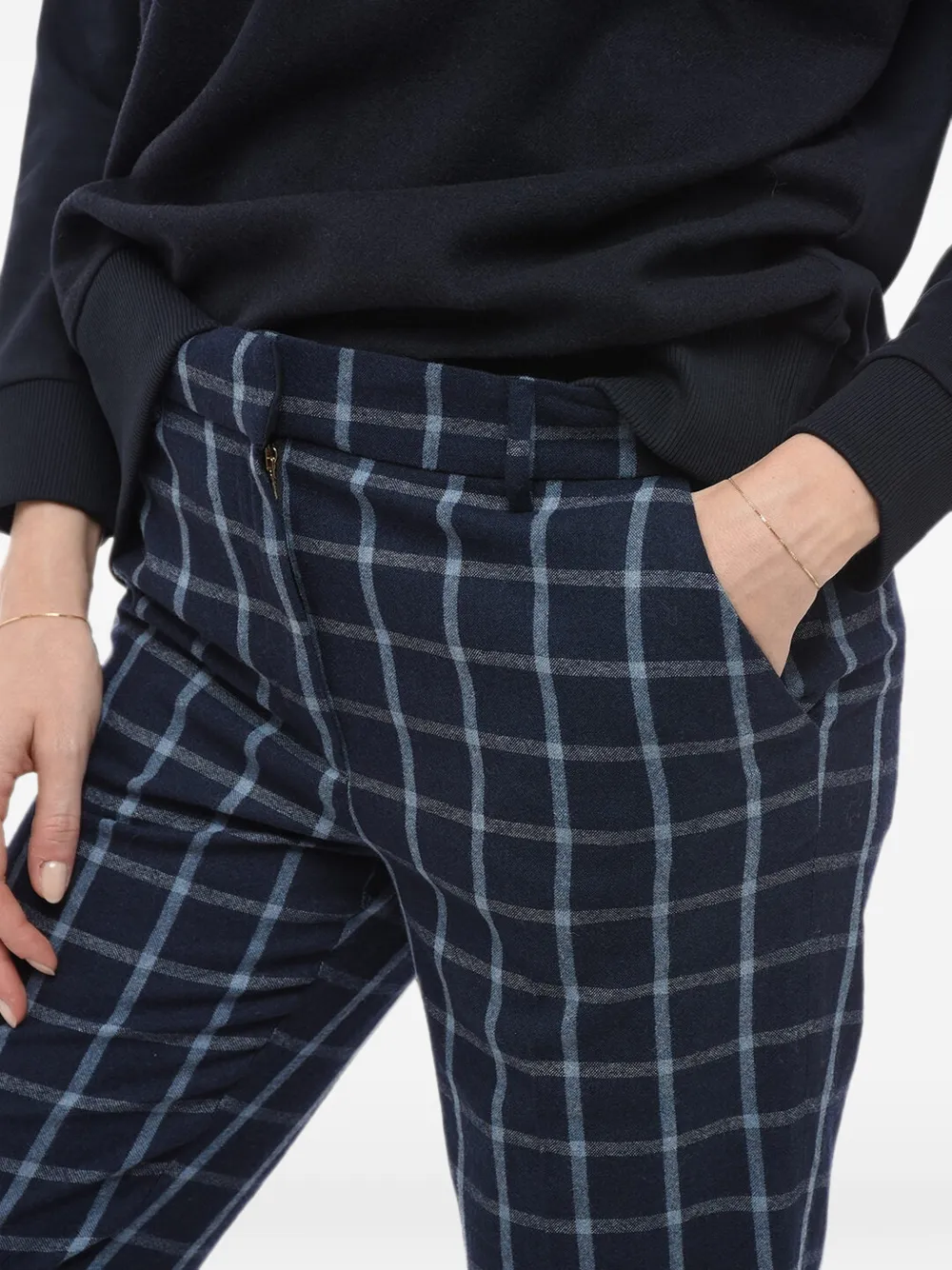 Woolrich checked trousers Blauw