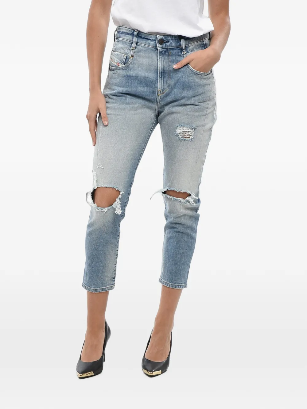 Diesel D-Fayza distressed jeans - Blau