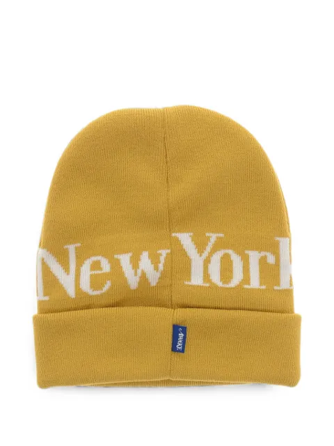 Awake NY logo-detail beanie hat
