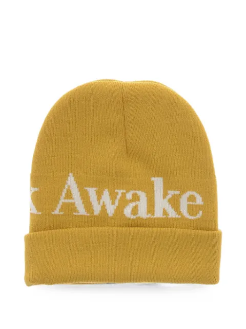 Awake NY logo-detail beanie hat