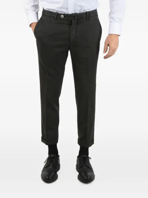Corneliani pleated wool chino trousers