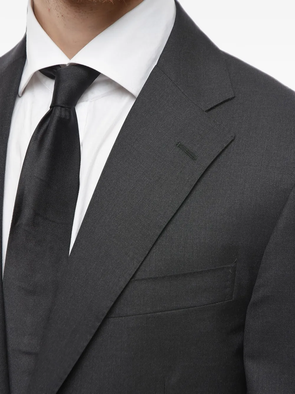 Corneliani single-breasted flap-pocket blazer Grijs
