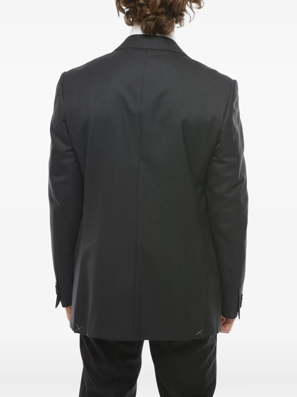 Corneliani single-breasted flap-pocket blazer Grijs