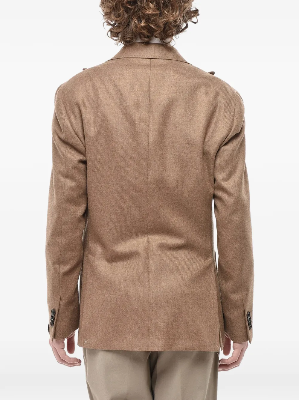 Corneliani Sartoria Light Peak-lapel Blazer In 브라운