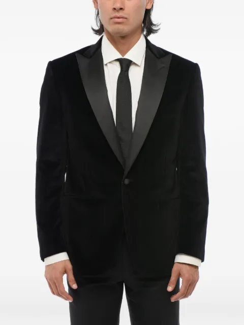 Corneliani velvet peak-lapel blazer