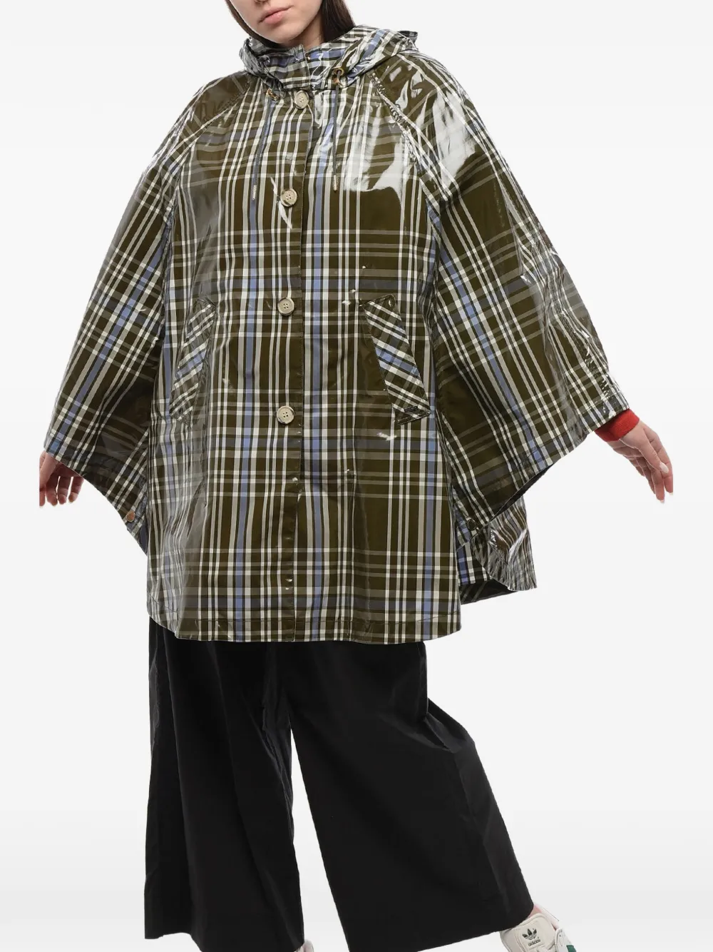 Woolrich Hawthorn check-pattern cape - Grün
