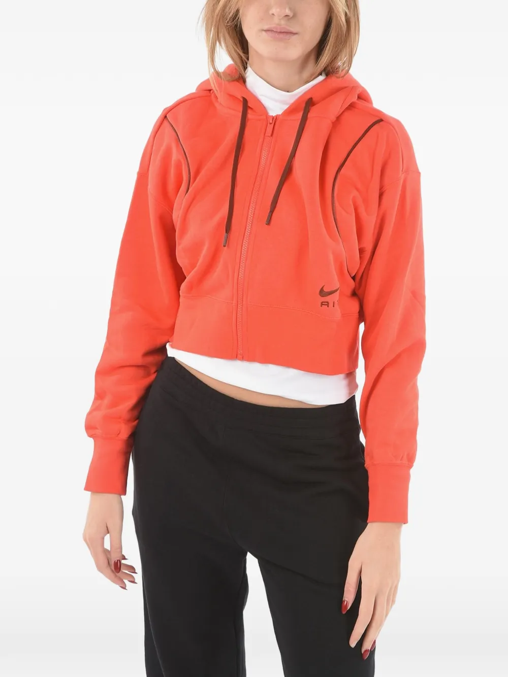 Nike Air Cropped Hoodie In Orange