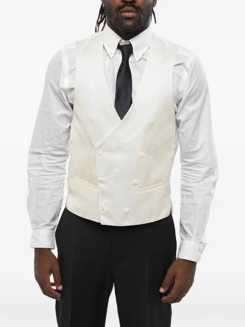 Corneliani double-breasted silk waistcoat