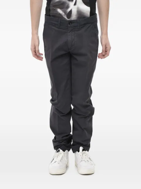 Corneliani logo-patch chino trousers
