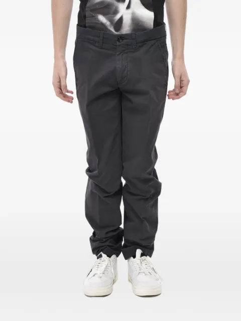 Corneliani logo-patch chino trousers