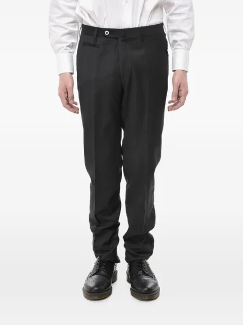 Corneliani textured-finish virgin wool trousers