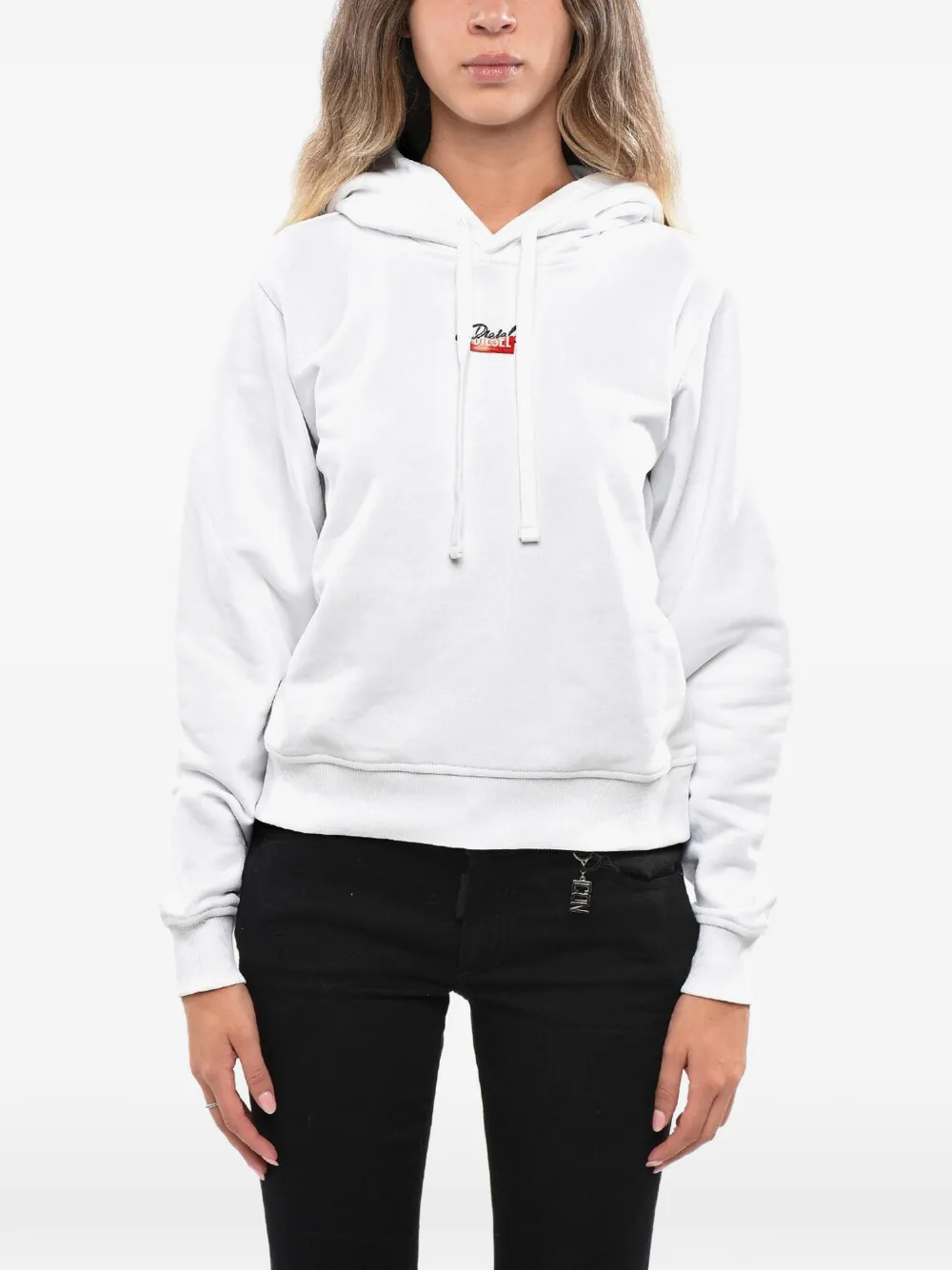 Diesel logo-print F-Reggy hoodie - Weiß
