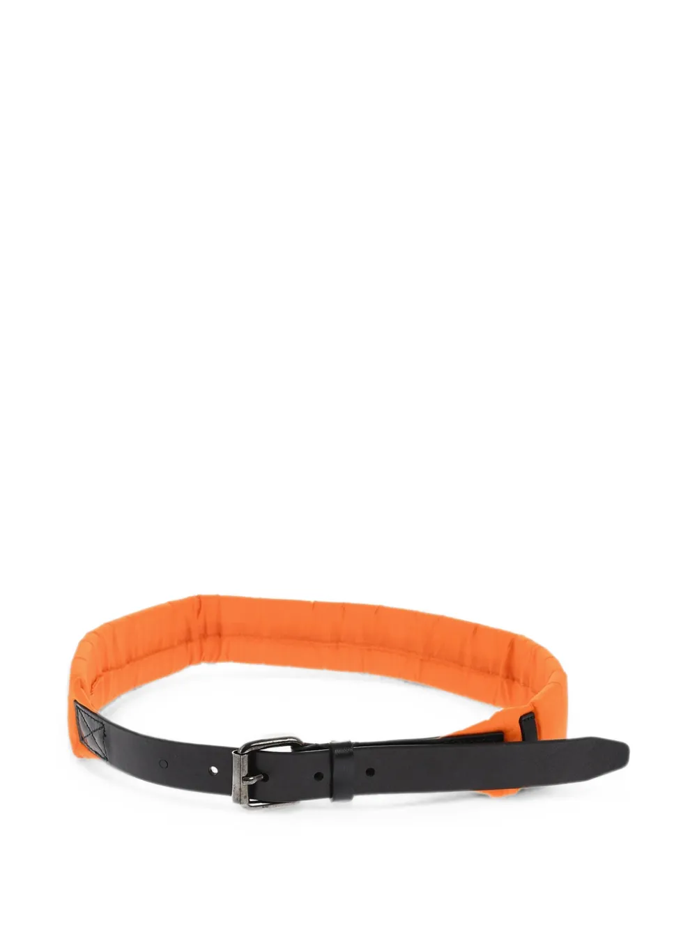 DSQUARED2 logo-print leather-trim belt Oranje