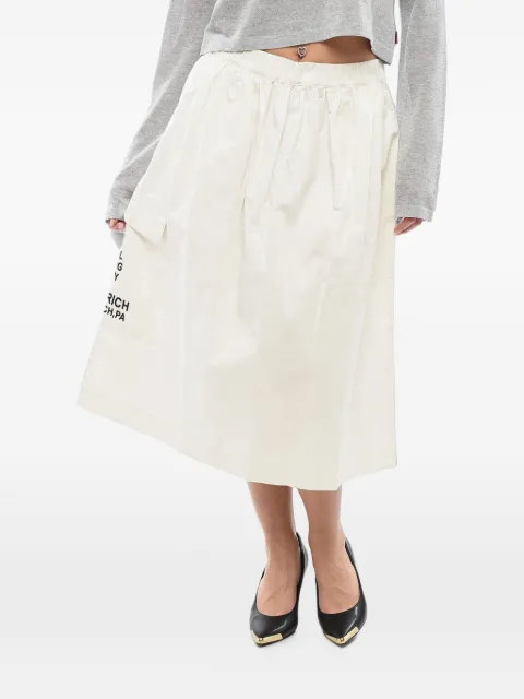 Woolrich text-print midi skirt