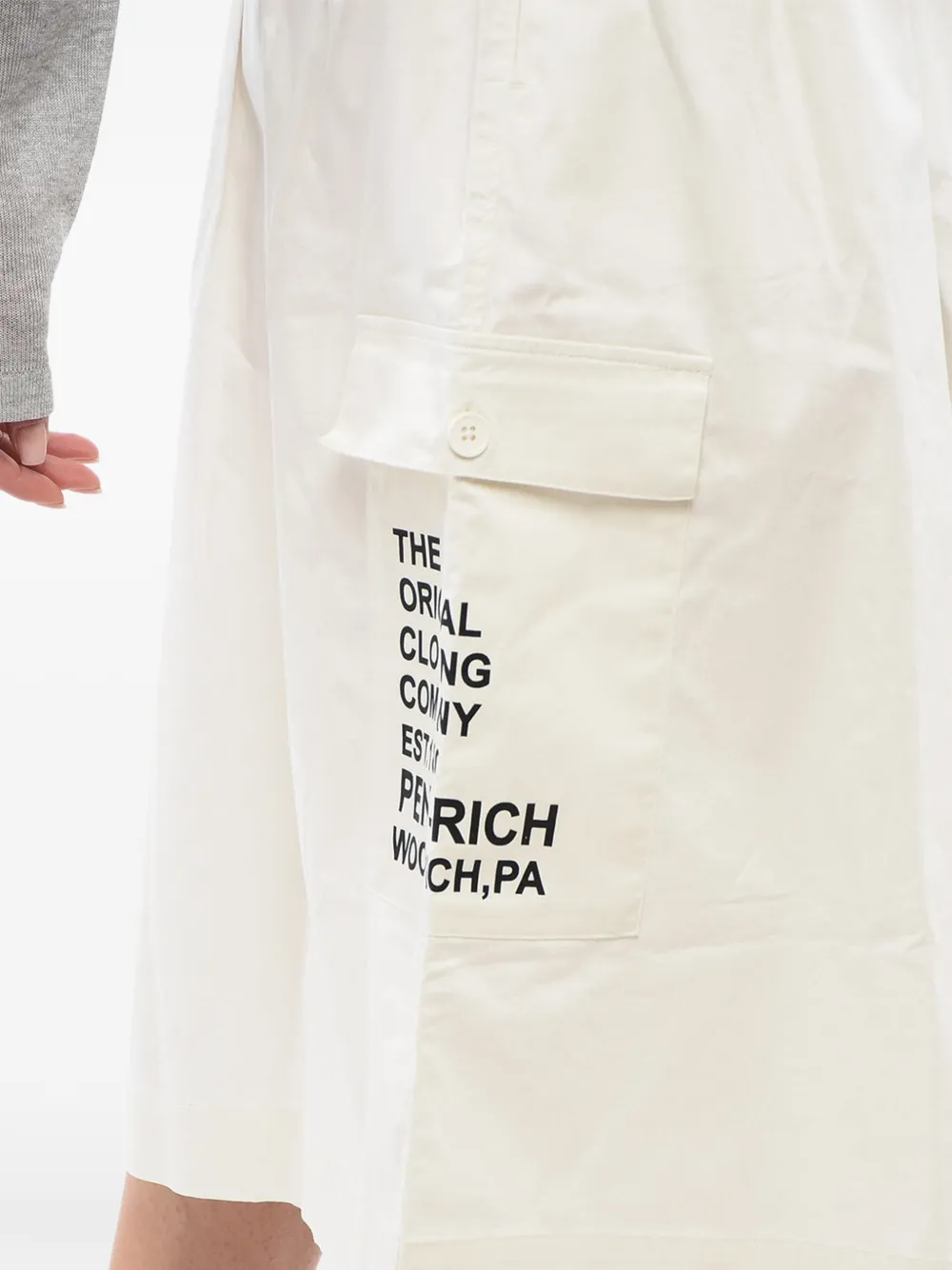 Woolrich text-print midi skirt Beige
