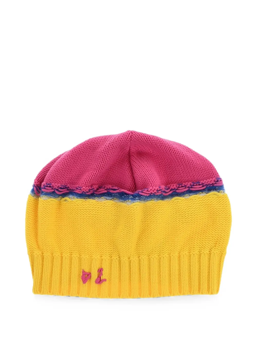 DSQUARED2 logo-embroidered beanie hat - Gelb