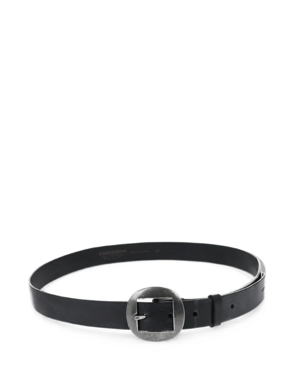 DSQUARED2 logo-debossed buckle-fastening belt - Black