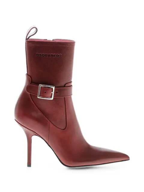 DSQUARED2 My Dust buckle-strap pointed-toe ankle boots