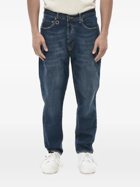 Paolo Pecora leather-patch whiskered jeans