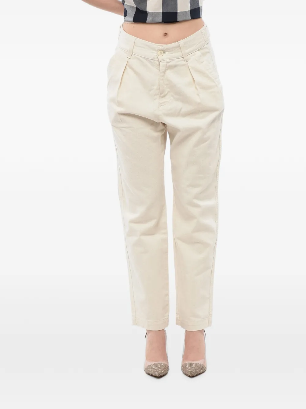 Woolrich pleated-waist jeans - Nude