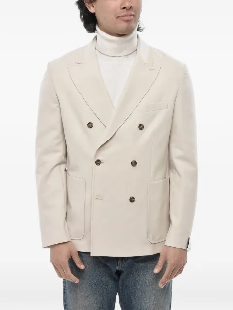 Paolo Pecora double-breasted patch-pocket blazer