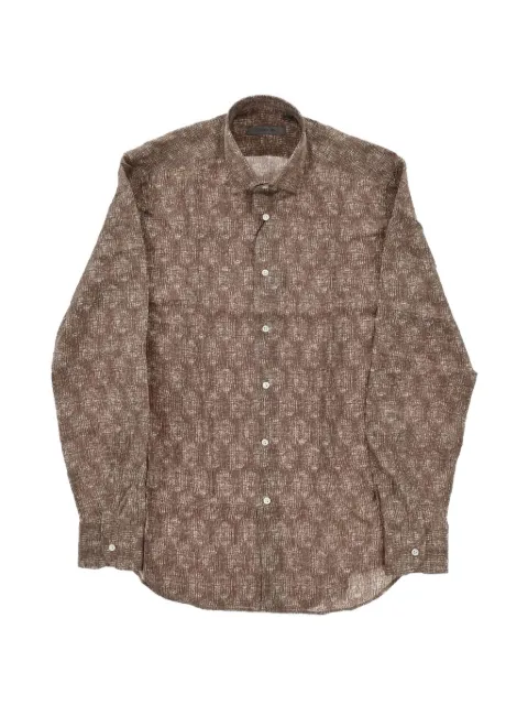 Corneliani French-collar silk shirt
