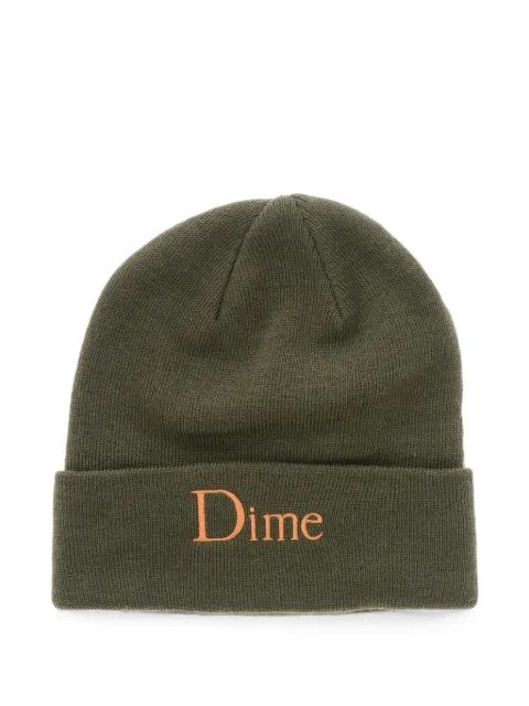 dime embroidered-logo beanie hat