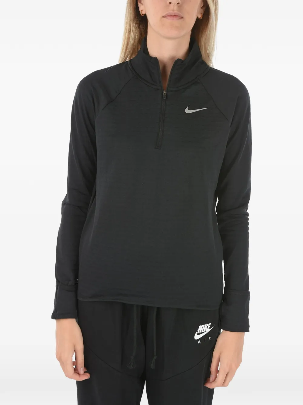 Nike Therma-fit Half-zip Top In Black