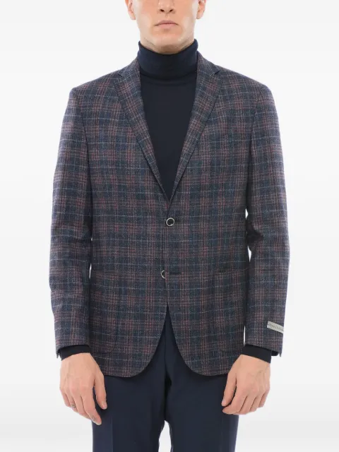 Corneliani check-pattern single-breasted blazer