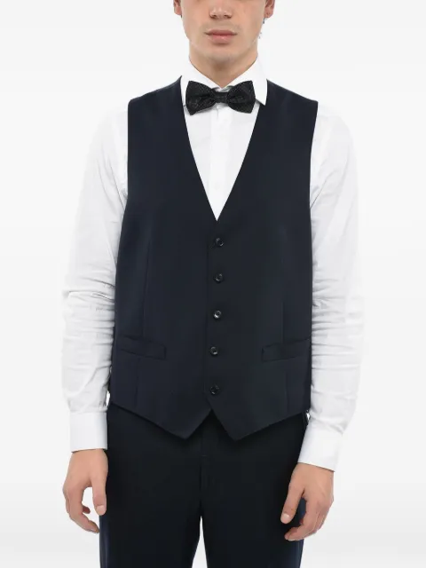 Corneliani single-breasted jetted-pocket waistcoat