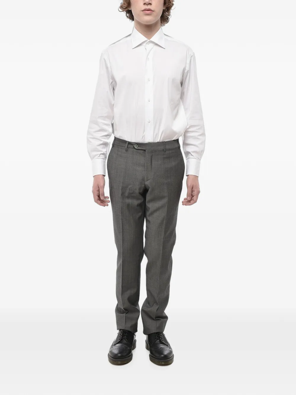 Corneliani Academy virgin-wool trousers Grijs
