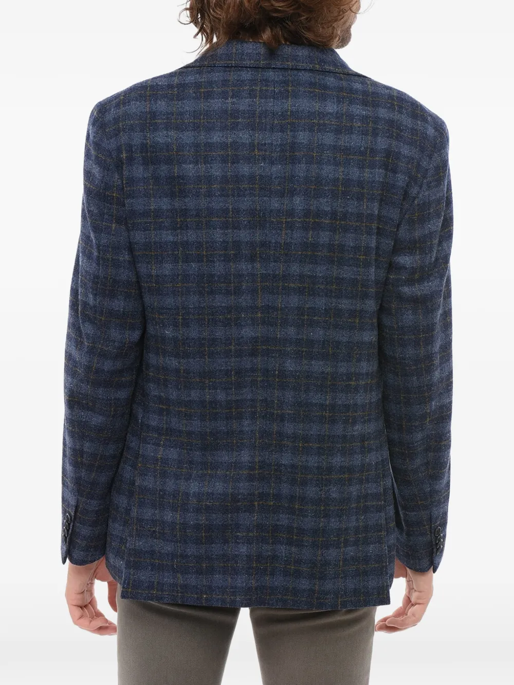 Corneliani Nino Danieli Checked Blazer In Blue