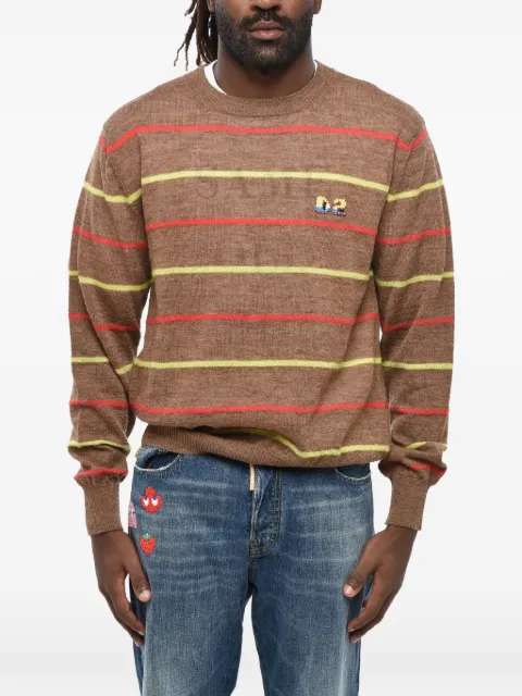 DSQUARED2 striped embroidered sweater