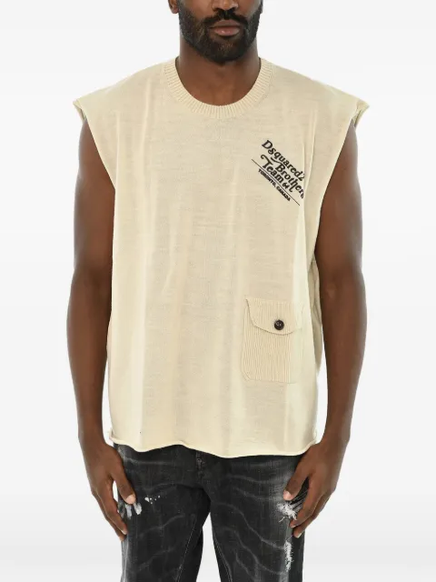 DSQUARED2 débardeur à logo imprimé