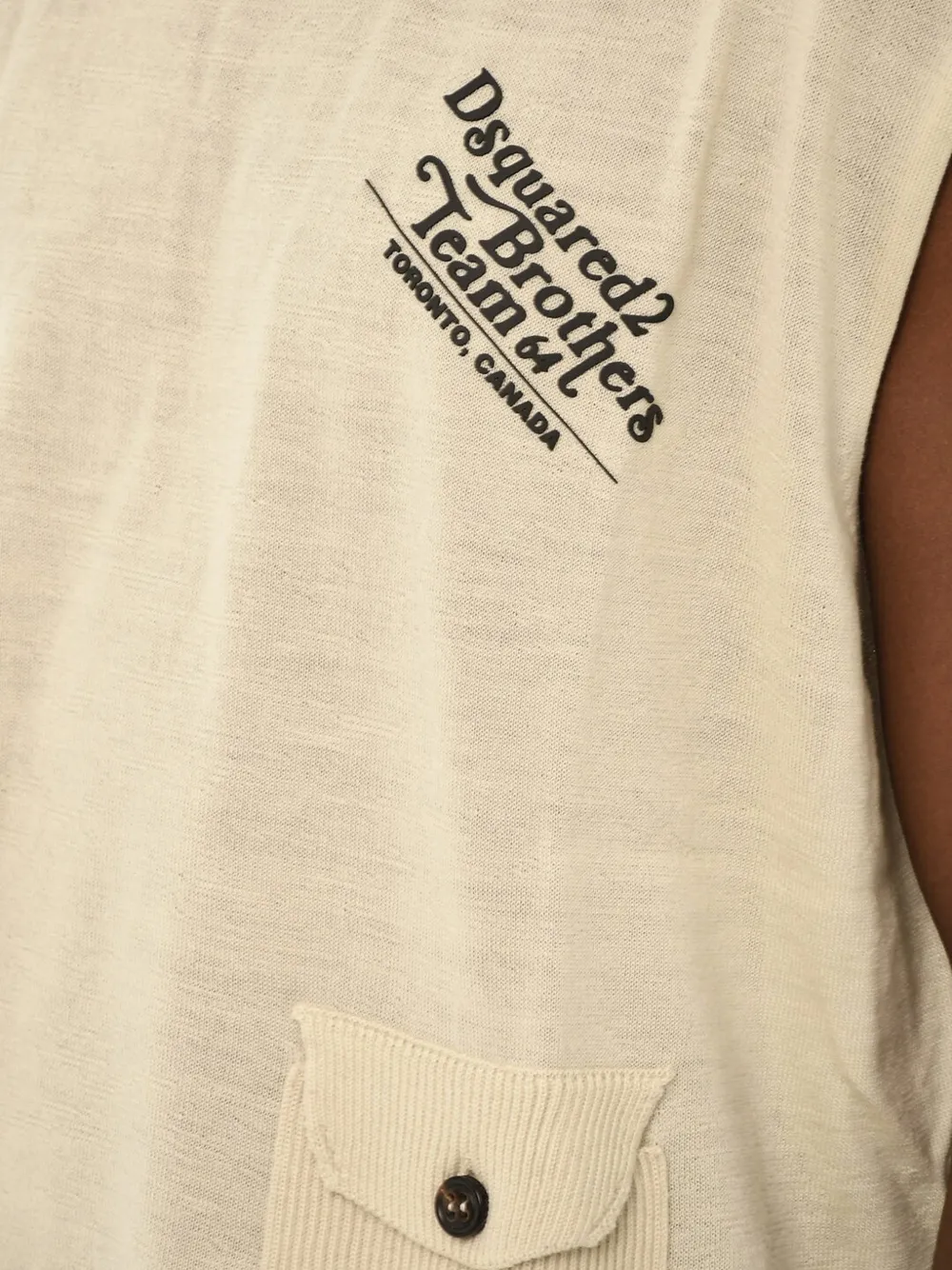 Dsquared2 Logo-print Vest In 뉴트럴