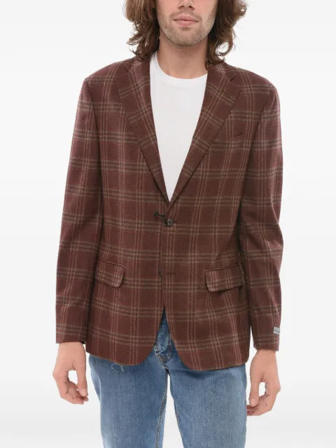 Corneliani checked-pattern single-breasted blazer
