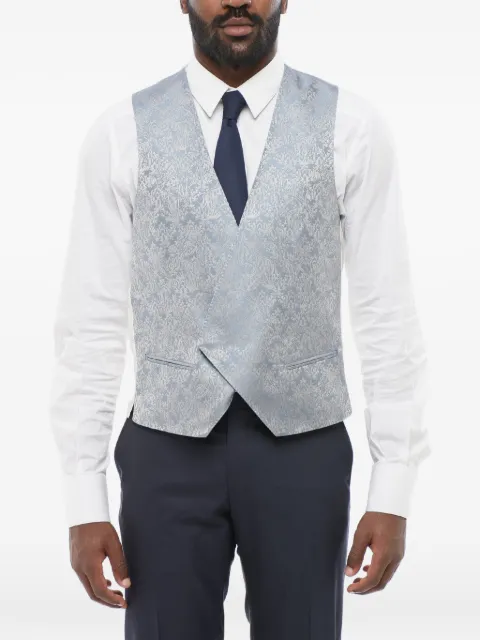 Corneliani double-breasted embroidered waistcoat