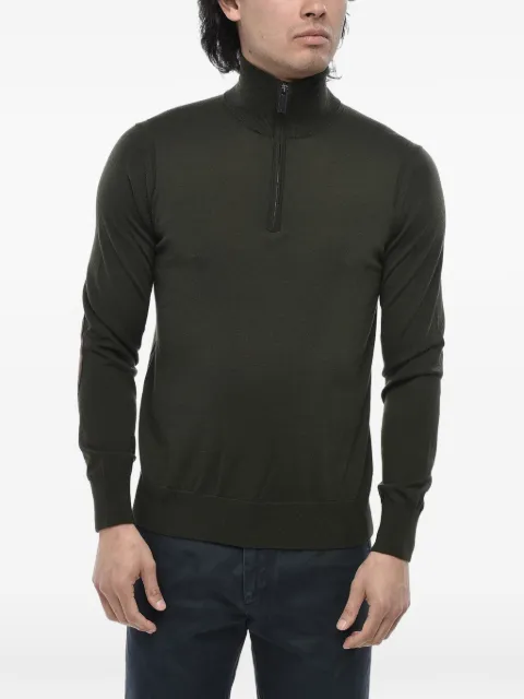 Paolo Pecora half-zip elbow-patchs polo shirt