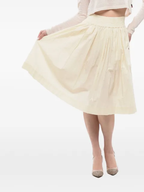 Woolrich pleated flared midi skirt
