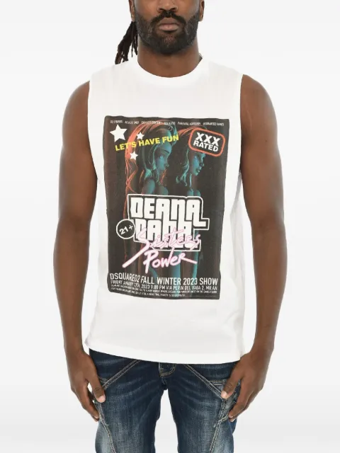 DSQUARED2 camiseta sin mangas con estampado gráfico