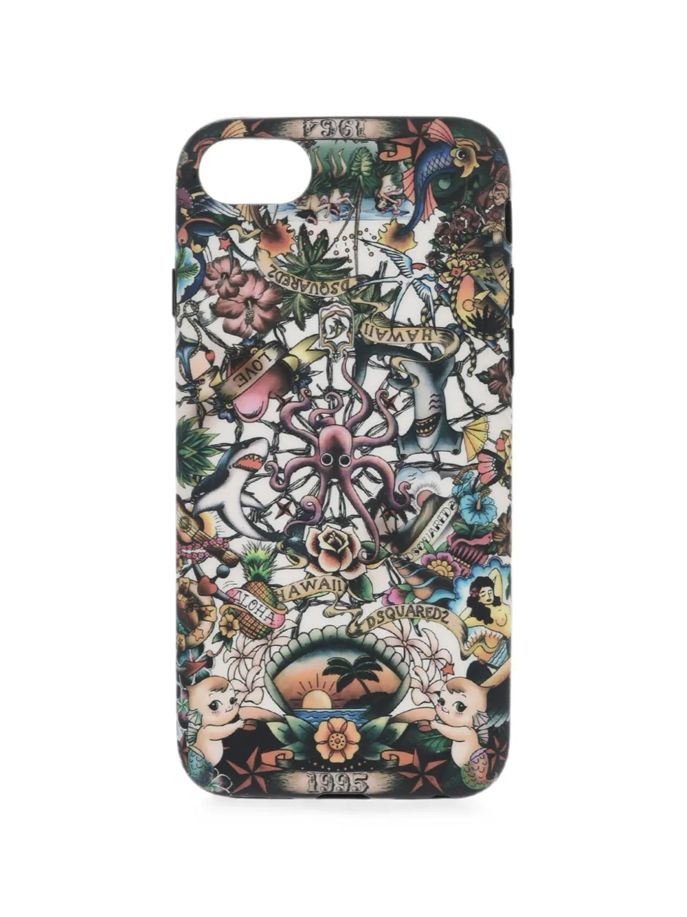 DSQUARED2 graphic-print iPhone 8 Plus phone case - Schwarz
