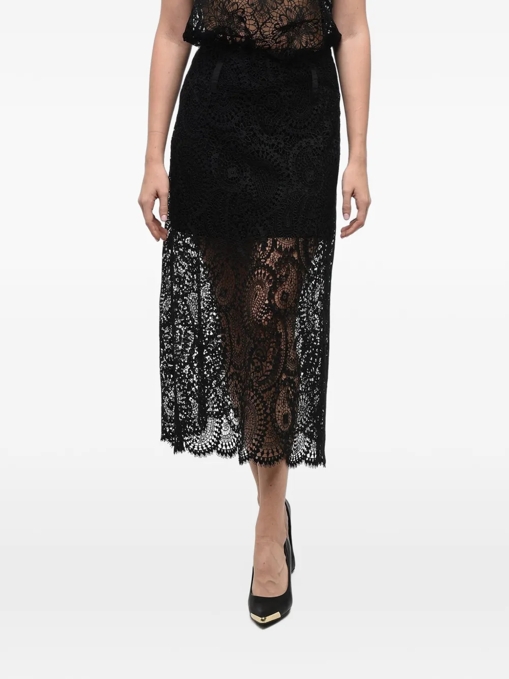 Beaufille macramé lace skirt