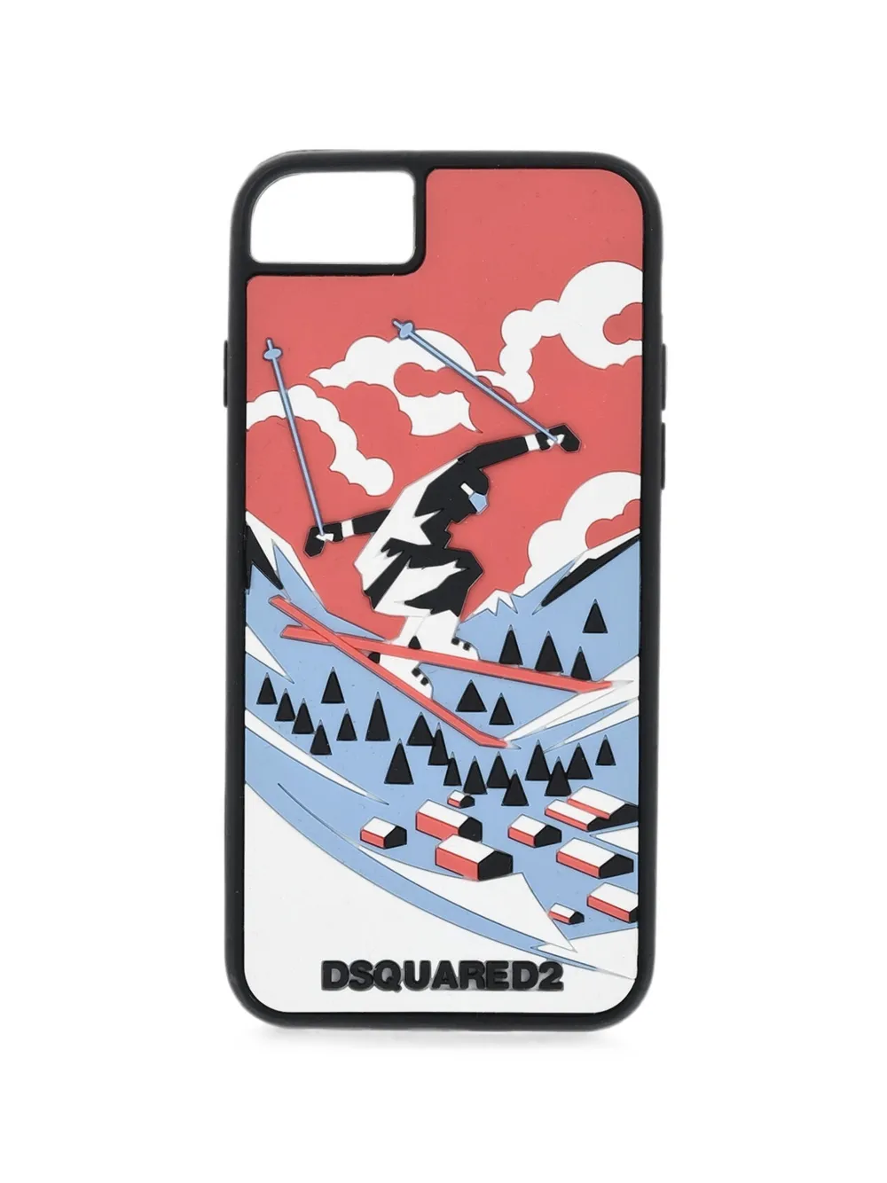 DSQUARED2 logo-print iPhone 8 Plus phone case - Rot