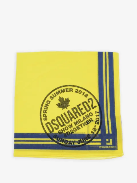 DSQUARED2 bandana à logo imprimé en coton