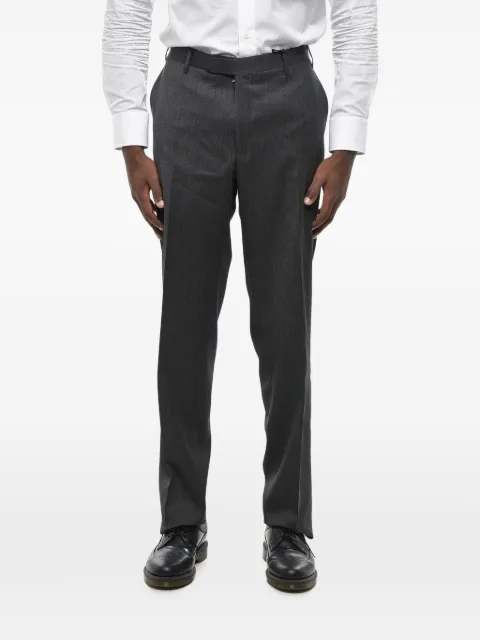Corneliani pantalones de lana planos en el frente