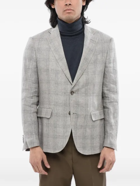 Corneliani check-pattern single-breasted blazer